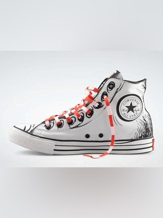 Converse Other - Converse x Dr. Seuss Cat in the Hat High Top Sneakers White Canvas Men’s 8